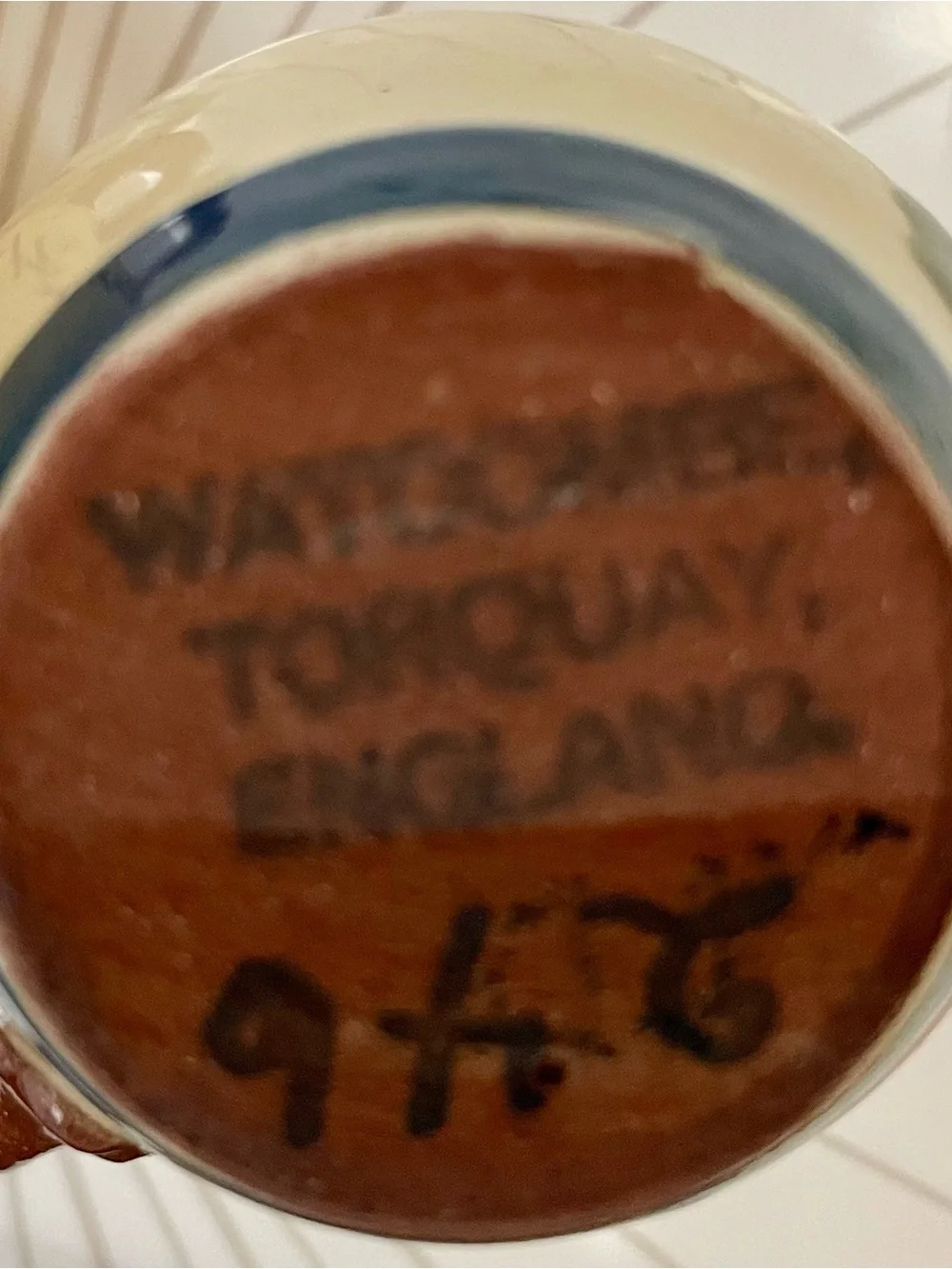 Torquay Watcombe Motto Ware  Made in England  Set of Two Small  Pitchers